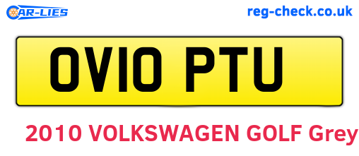 OV10PTU are the vehicle registration plates.