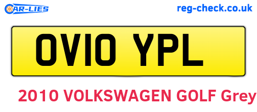OV10YPL are the vehicle registration plates.
