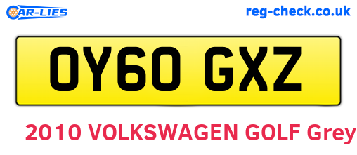 OY60GXZ are the vehicle registration plates.