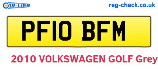 PF10BFM are the vehicle registration plates.