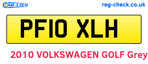 PF10XLH are the vehicle registration plates.