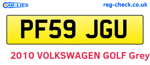 PF59JGU are the vehicle registration plates.