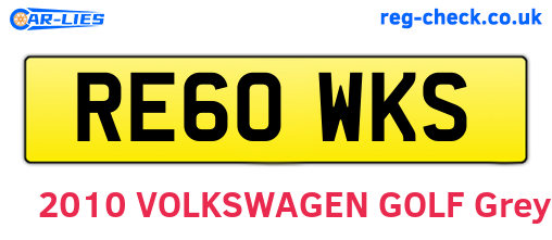 RE60WKS are the vehicle registration plates.