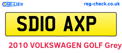 SD10AXP are the vehicle registration plates.