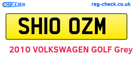 SH10OZM are the vehicle registration plates.
