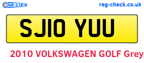 SJ10YUU are the vehicle registration plates.