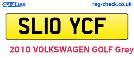 SL10YCF are the vehicle registration plates.
