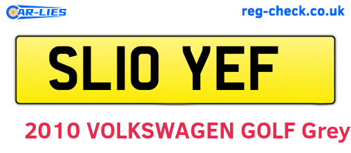 SL10YEF are the vehicle registration plates.