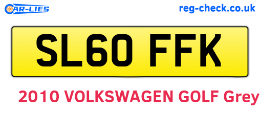 SL60FFK are the vehicle registration plates.