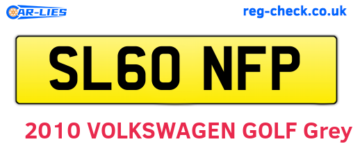 SL60NFP are the vehicle registration plates.