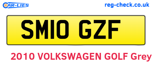 SM10GZF are the vehicle registration plates.