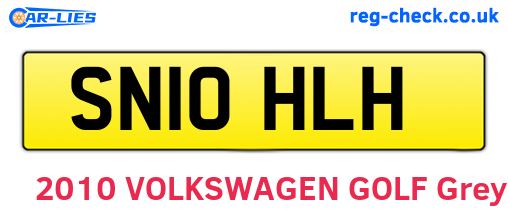SN10HLH are the vehicle registration plates.