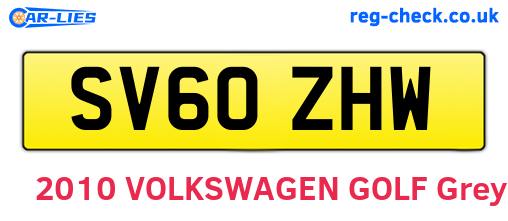 SV60ZHW are the vehicle registration plates.