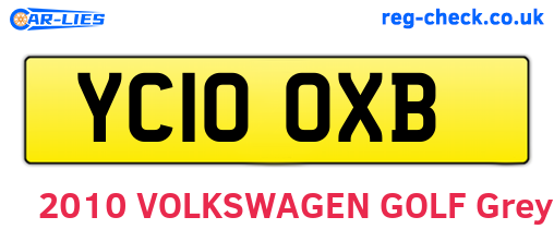 YC10OXB are the vehicle registration plates.