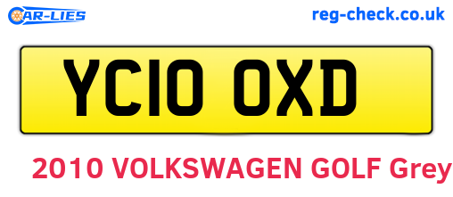 YC10OXD are the vehicle registration plates.