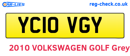 YC10VGY are the vehicle registration plates.