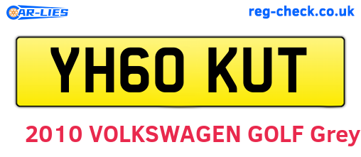 YH60KUT are the vehicle registration plates.