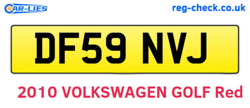 DF59NVJ are the vehicle registration plates.