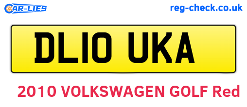 DL10UKA are the vehicle registration plates.