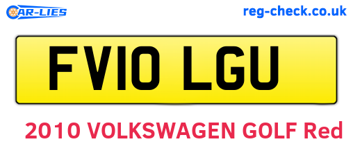 FV10LGU are the vehicle registration plates.
