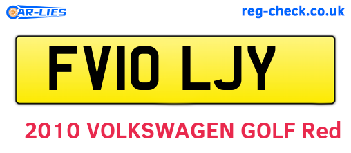 FV10LJY are the vehicle registration plates.