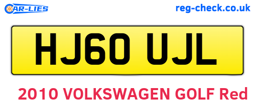 HJ60UJL are the vehicle registration plates.