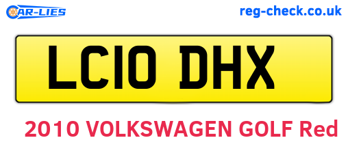 LC10DHX are the vehicle registration plates.