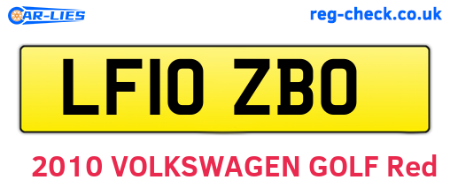 LF10ZBO are the vehicle registration plates.