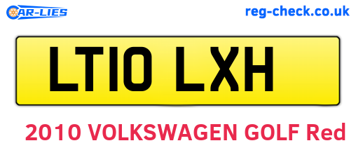 LT10LXH are the vehicle registration plates.