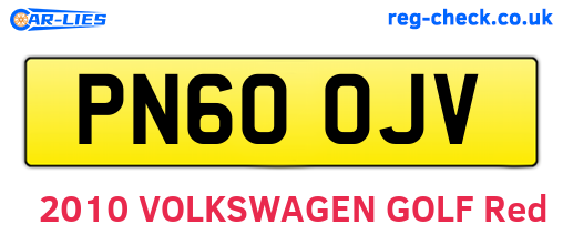 PN60OJV are the vehicle registration plates.