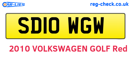 SD10WGW are the vehicle registration plates.