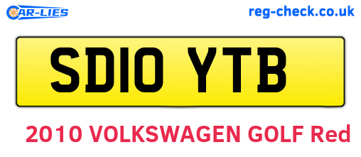 SD10YTB are the vehicle registration plates.