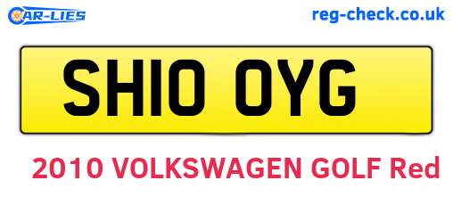 SH10OYG are the vehicle registration plates.