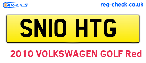 SN10HTG are the vehicle registration plates.