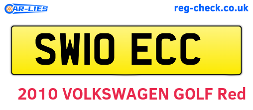 SW10ECC are the vehicle registration plates.