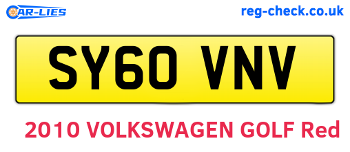 SY60VNV are the vehicle registration plates.