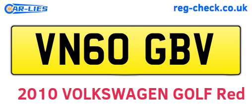 VN60GBV are the vehicle registration plates.