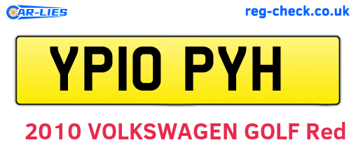 YP10PYH are the vehicle registration plates.