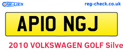 AP10NGJ are the vehicle registration plates.