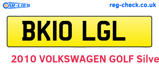 BK10LGL are the vehicle registration plates.