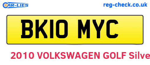 BK10MYC are the vehicle registration plates.