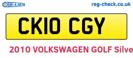 CK10CGY are the vehicle registration plates.