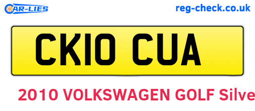 CK10CUA are the vehicle registration plates.