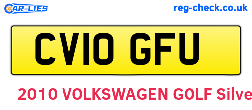 CV10GFU are the vehicle registration plates.
