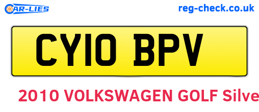 CY10BPV are the vehicle registration plates.