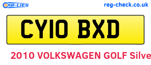 CY10BXD are the vehicle registration plates.