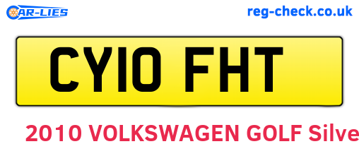 CY10FHT are the vehicle registration plates.