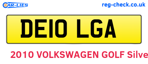 DE10LGA are the vehicle registration plates.