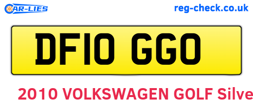DF10GGO are the vehicle registration plates.