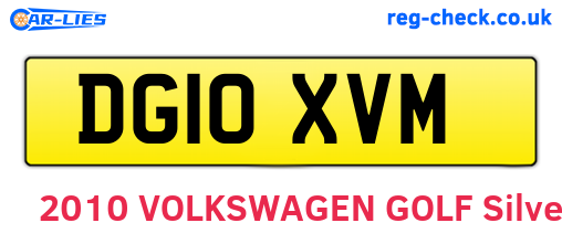 DG10XVM are the vehicle registration plates.